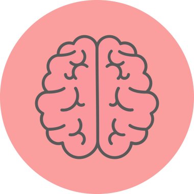 Beyin. Web simgesi basit illüstrasyon 