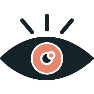 Göz. Web simgesi basit illüstrasyon 