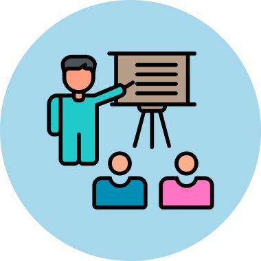 personel eğitim simgesi, vektör illüstrasyonu basit tasarım