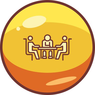 toplantı web simgesi vektör illüstrasyonu 