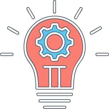 İnovasyon web simgesi basit illüstrasyon 