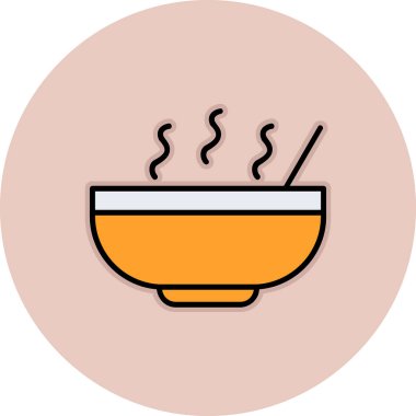 Kase çorba ağı basit illüstrasyon 