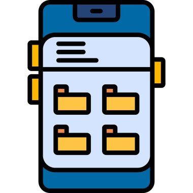 Dizin Yönetimi. Web simgesi basit illüstrasyon              