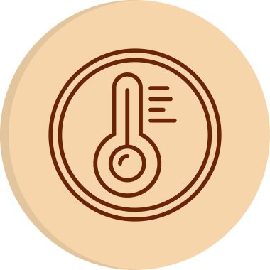 Termometre. Web simgesi basit illüstrasyon 