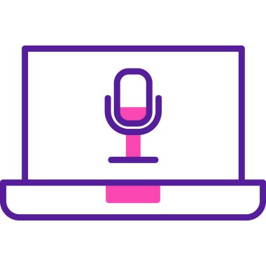 dizüstü bilgisayar simgesi, vektör illüstrasyonu basit tasarım