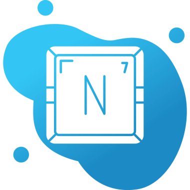 Nitrojen modern simgesinin vektör çizimi                      