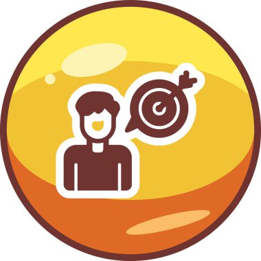 Amaç ağ simgesi vektör illüstrasyonu