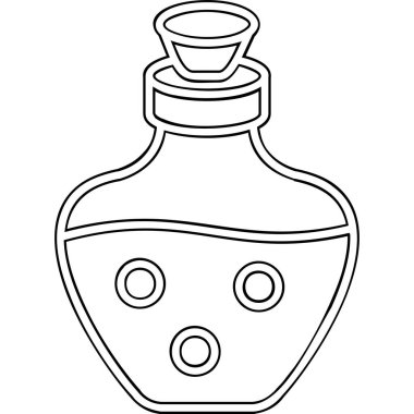 İksir ağı simgesi, vektör illüstrasyonu