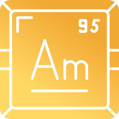 Americium icon. Linear Style Design. Vector illustration  clipart