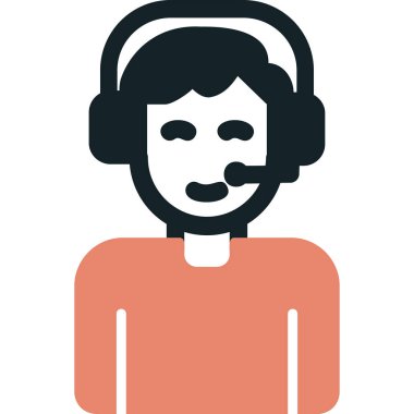 çağrı merkezi operatör simgesi illüstrasyonu 