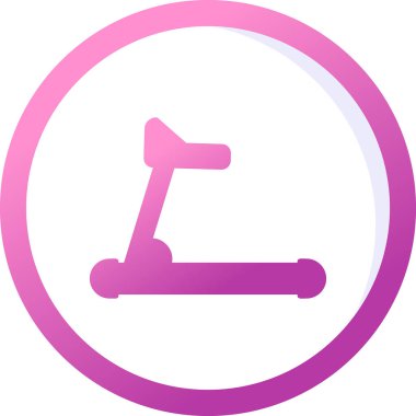 koşu bandı web simgesi, vektör çizim 