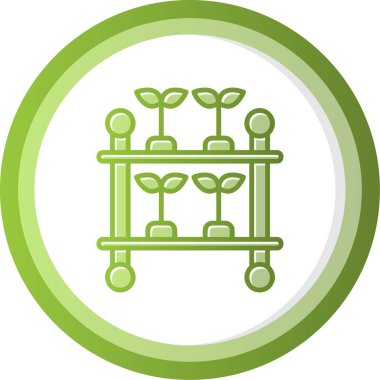 Dikey çiftçilik simgesi, vektör illüstrasyonu