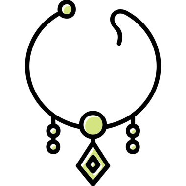 kolye simgesi vektör illüstrasyonu