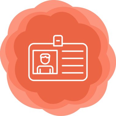 Kimlik kartı web simgesi, vektör illüstrasyonu