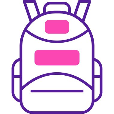 Sırt çantası. Web simgesi basit illüstrasyon