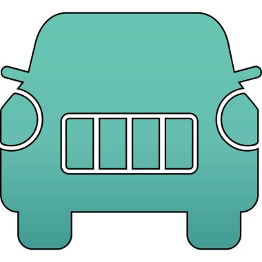 araba web simgesi basit illüstrasyon 