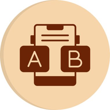 Modern test simgesinin vektör illüstrasyonu 