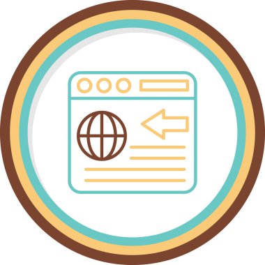 Web sayfası simgesi. vektör illüstrasyonu