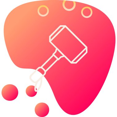 Çekiç ağı simgesi, basit vektör illüstrasyonu 