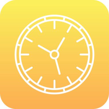 Saat simgesi, vektör illüstrasyonu basit tasarım