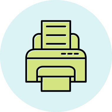 yazıcı web simgesi basit illüstrasyon 