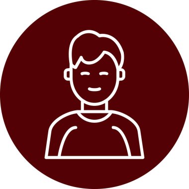 İnsan avatar web simgesi basit illüstrasyon 