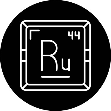 Rutenyum modern simgesinin vektör illüstrasyonu                      
