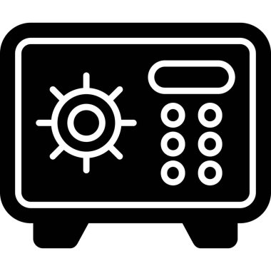 vector illustration of modern Safe Box icon    