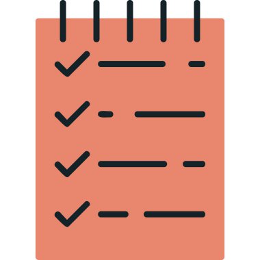 Kontrol listesi. Web simgesi basit illüstrasyon 