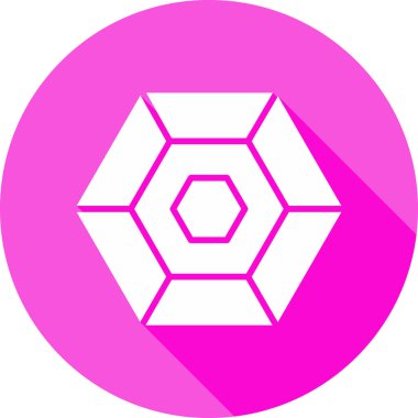 Altıgen simgesi, web düğmesi, katı vektör tasarımı