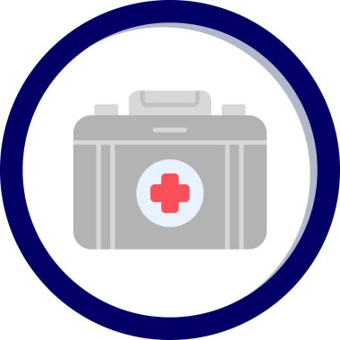 İlk Yardım Kiti tıbbi ikon vektör çizimi