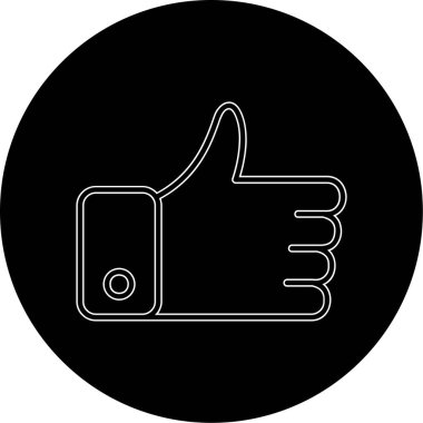 Baş parmak işareti. Basit resimleme