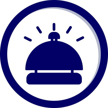Desk Bell modern simgesinin vektör çizimi            