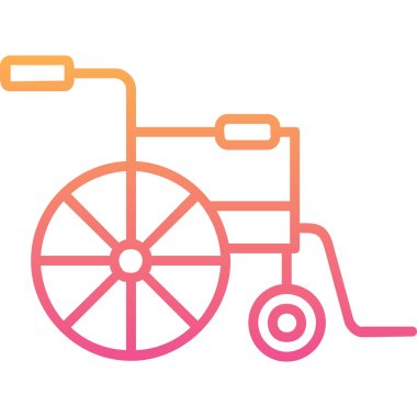 Tekerlekli sandalye web simgesinin vektör çizimi