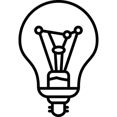 Ampul. Web simgesi basit illüstrasyon