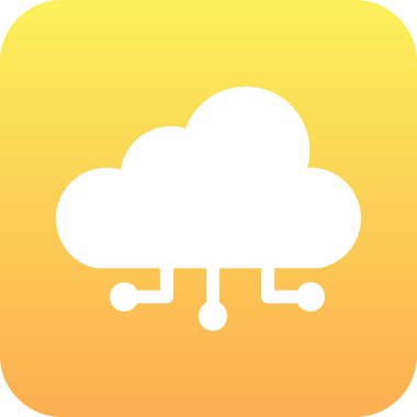 bulut hesaplama web simgesi vektör illüstrasyonu 