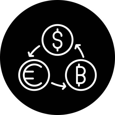 para birimi değişim simgesi ana hat biçiminde 