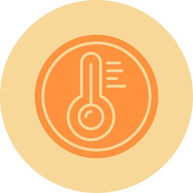 Termometre. Web simgesi basit illüstrasyon 