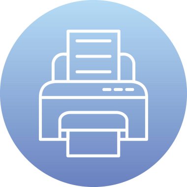 yazıcı web simgesi basit illüstrasyon 