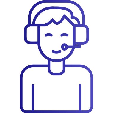 çağrı merkezi operatör simgesi illüstrasyonu 