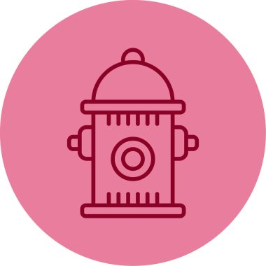 Yangın musluğu simgesinin vektör illüstrasyonu           