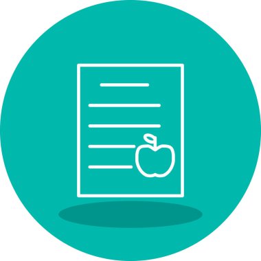 Diyet Planı Web simgesi vektör çizimi