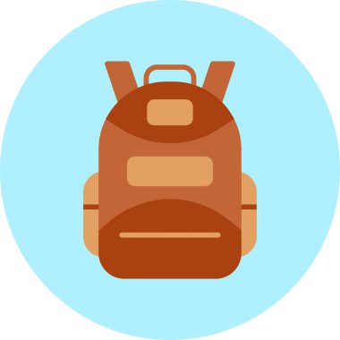 Sırt çantası. Web simgesi basit illüstrasyon