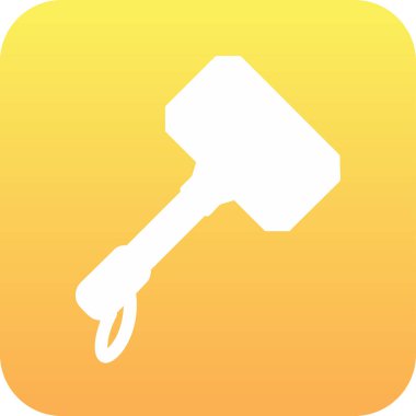 Çekiç ağı simgesi, basit vektör illüstrasyonu 