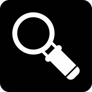 Büyütme cam simgesi, vektör illüstrasyonu 