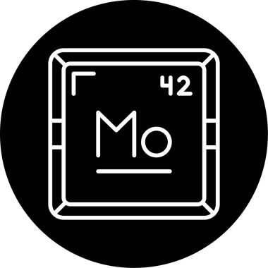 Molybdenum modern simgesinin vektör çizimi                      