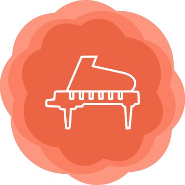 Büyük piyano. Web simgesi basit illüstrasyon