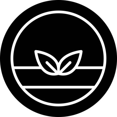 Vegan logosu, vektör çizimi basit tasarım