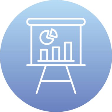 sunum simgesi, vektör illüstrasyonu 