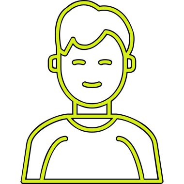 İnsan avatar web simgesi basit illüstrasyon 